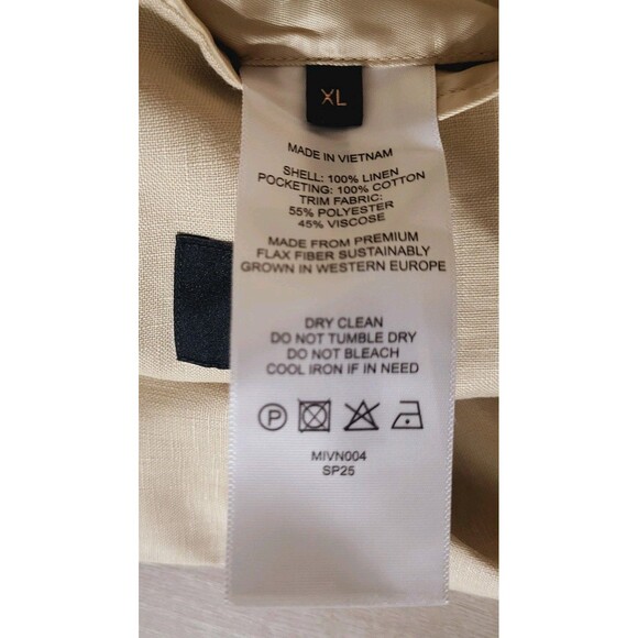 Quince Mens 100% European Linen Blazer XL New Beige Neutral Breathable Casual - Picture 6 of 13